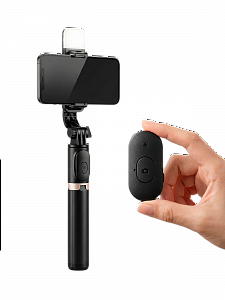 Орбита OT-SMH19 палка для селфи, трипод (194-760мм, пульт Bluetooth, LED)